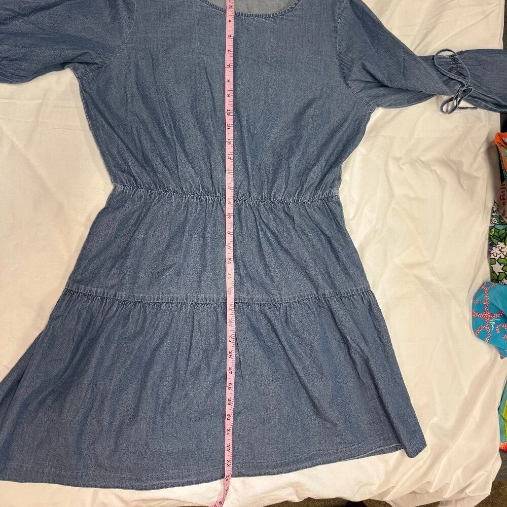 J Crew Mercantile Denim Chambray‎ Dress, Size Medium, New With Tags